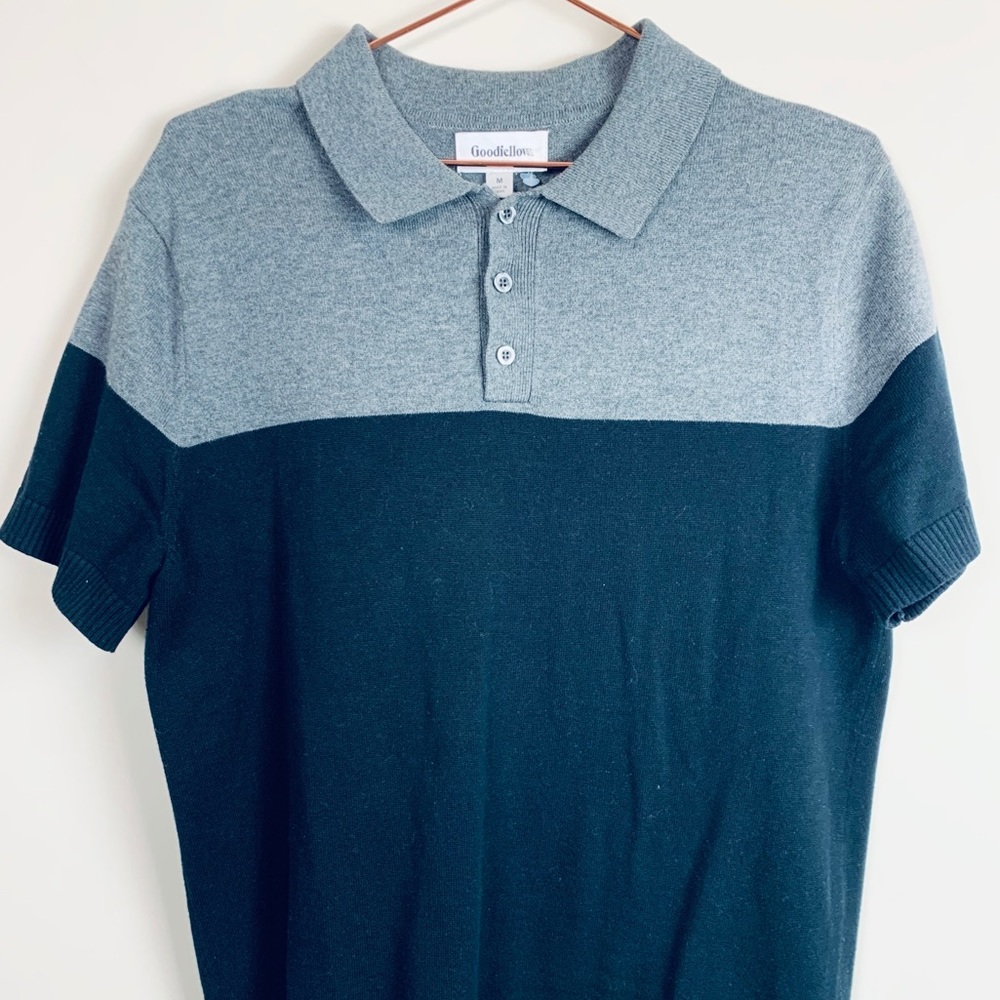 Knit Stripe Polo Shirt | Sz M